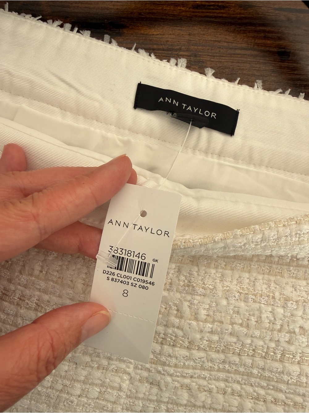 Ann Taylor Off-White Tweed Shorts